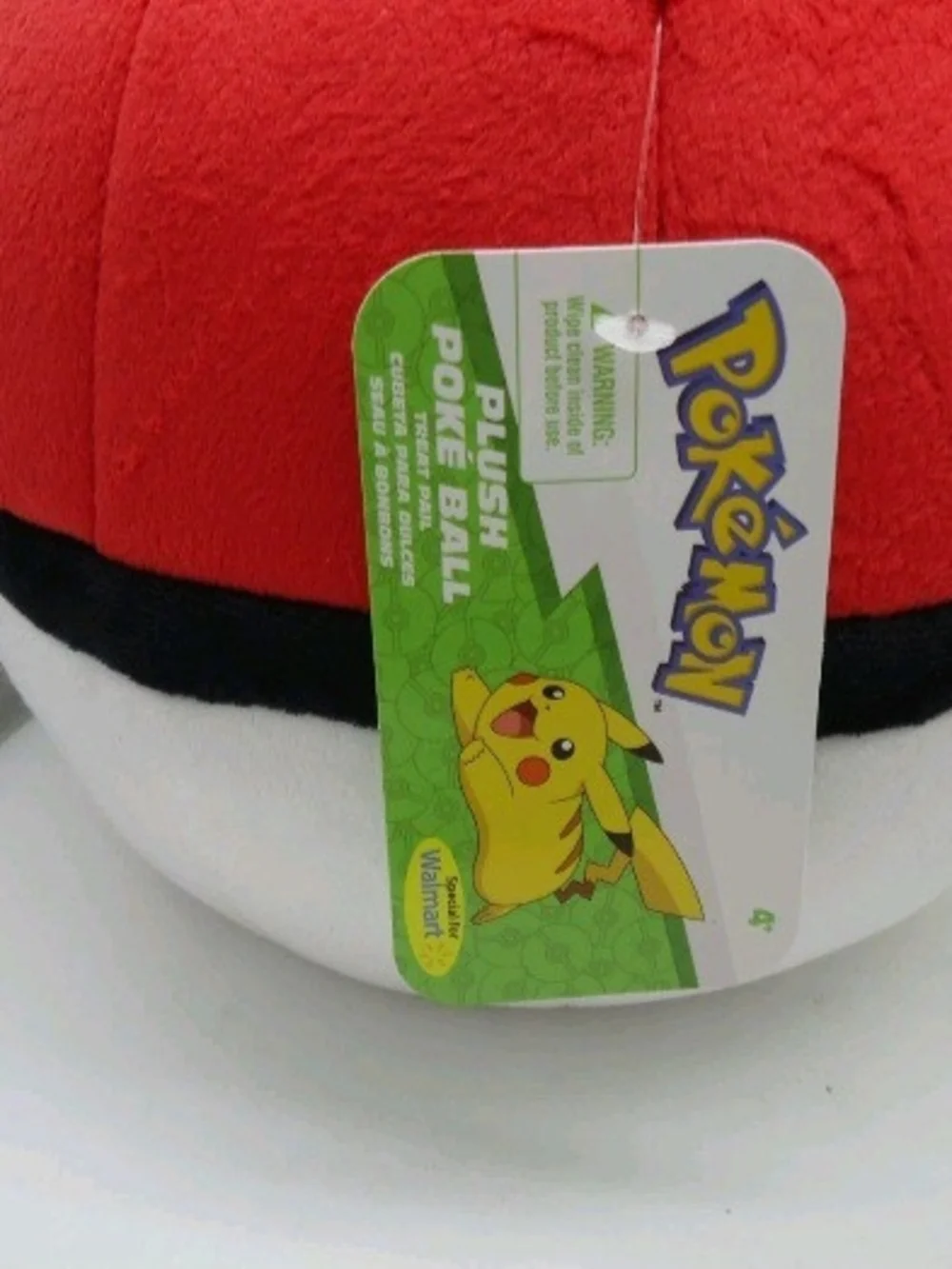 Pokemon Plush Red and White Poké Ball Halloween Spring Trick-or-Treat Basket